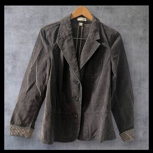 St. John's Bay Charcoal grey corduroy Blazer jacket coat L